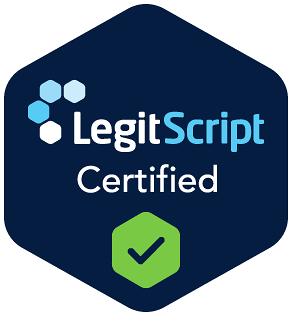 LegitScript Certified badge symbolizing APN's commitment to quality mental health and addiction treatment services.