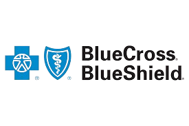 Blue Cross Blue Shield logo representing in-network insurance options for rehabilitation services at All Points North DFW.
